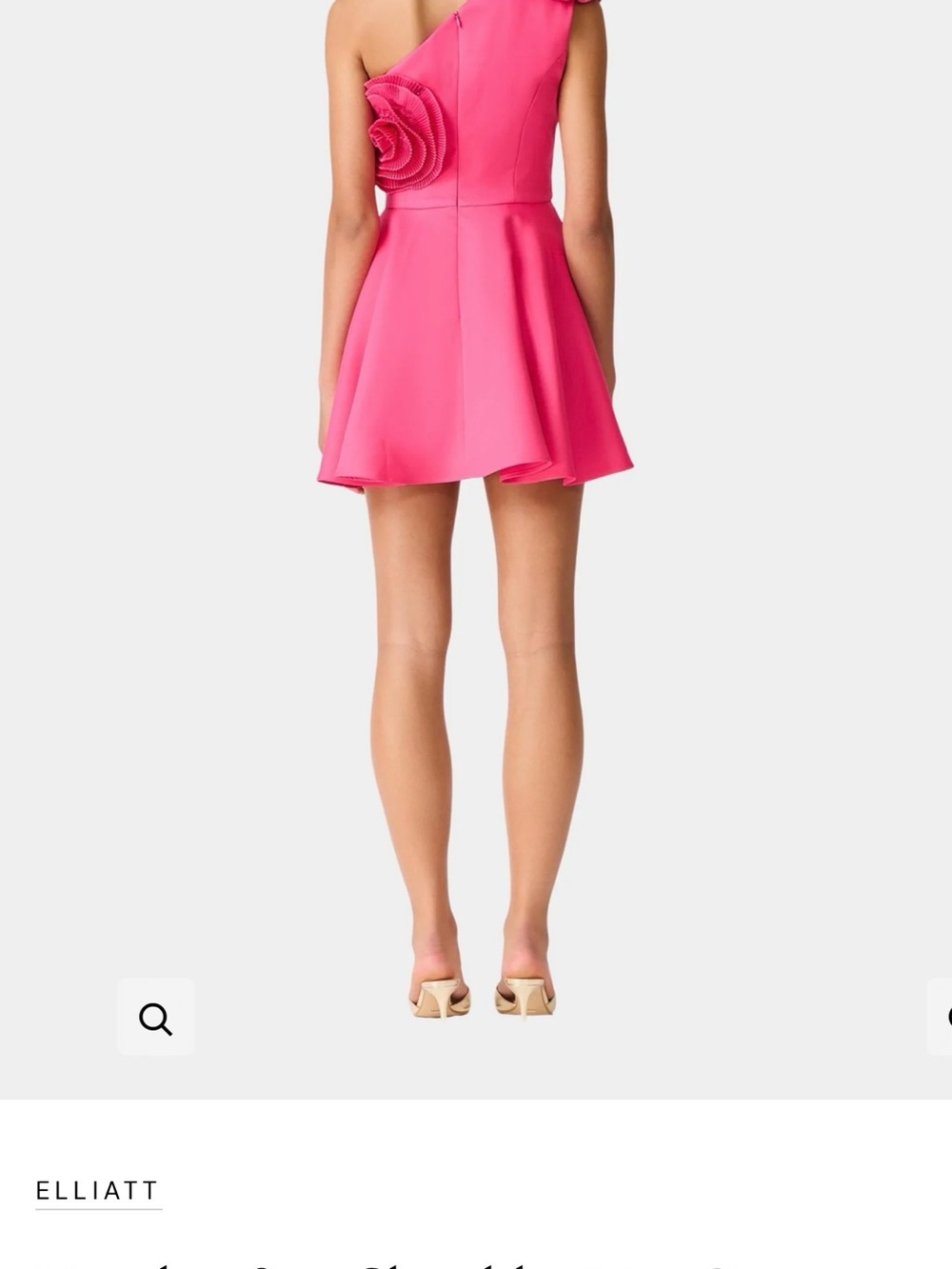 NWT Elliatt Noralyn Hot Pink Circle Skirt - High Waist A-Line Mini Dress - Picture 2 of 9